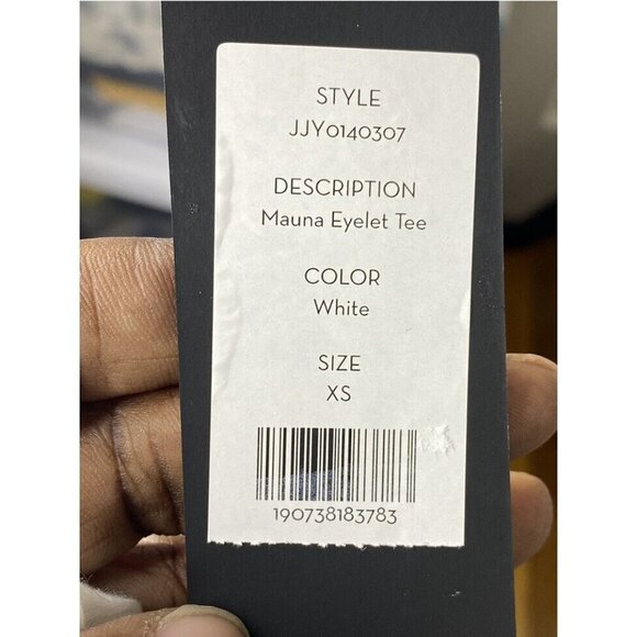 VERONICA BEARD JEANS Womens Mauna Short-Sleeve Eyelet Cotton Tee Size XS‎ - Picture 5 of 8